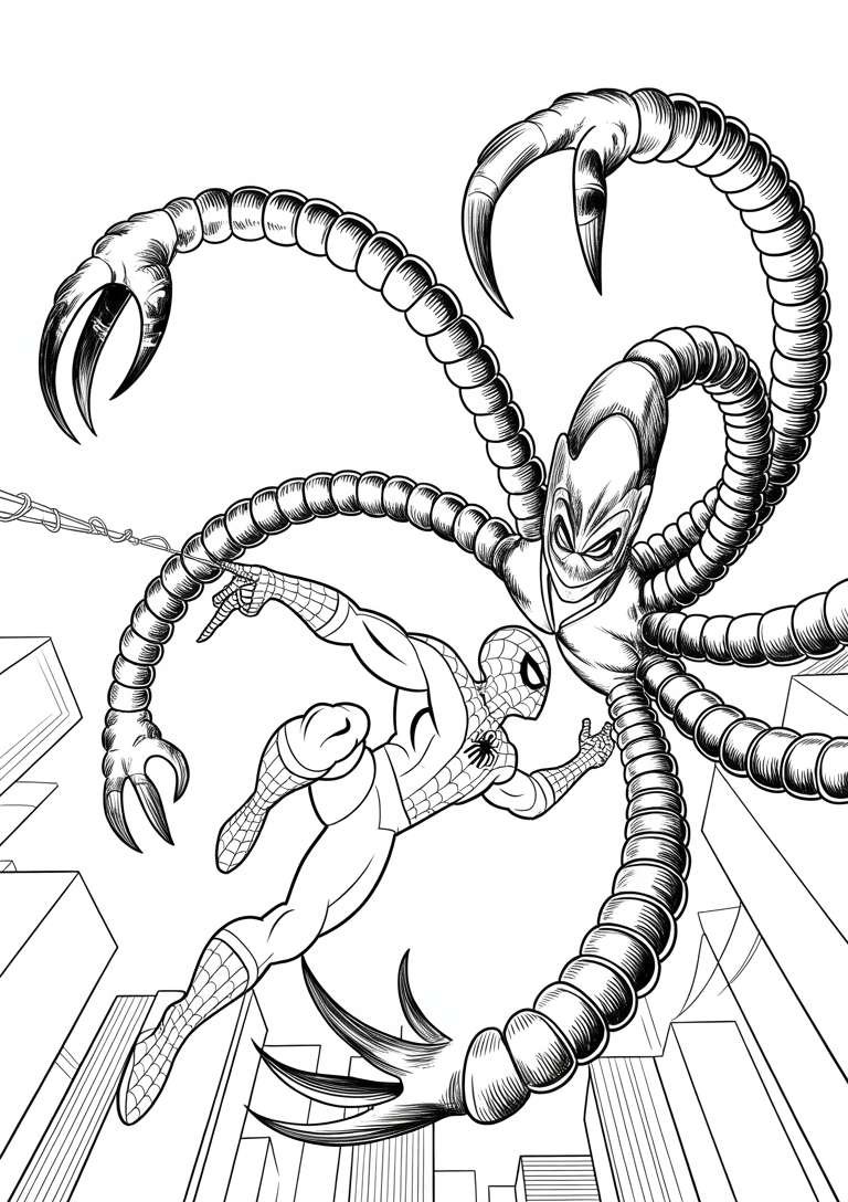 Spiderman vs Octopus