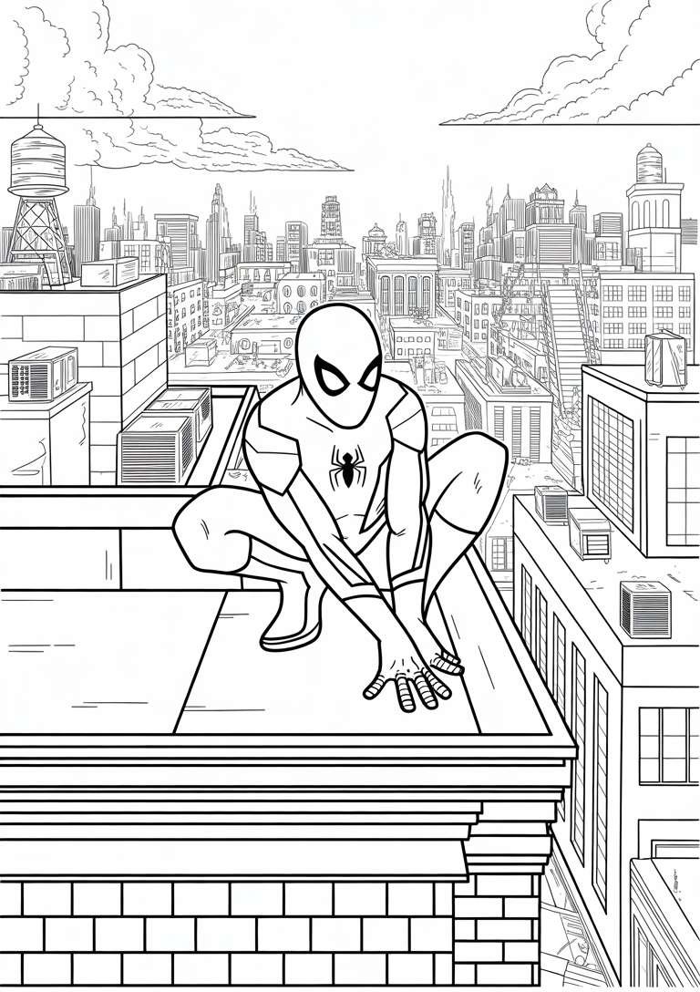 Spiderman on Roof