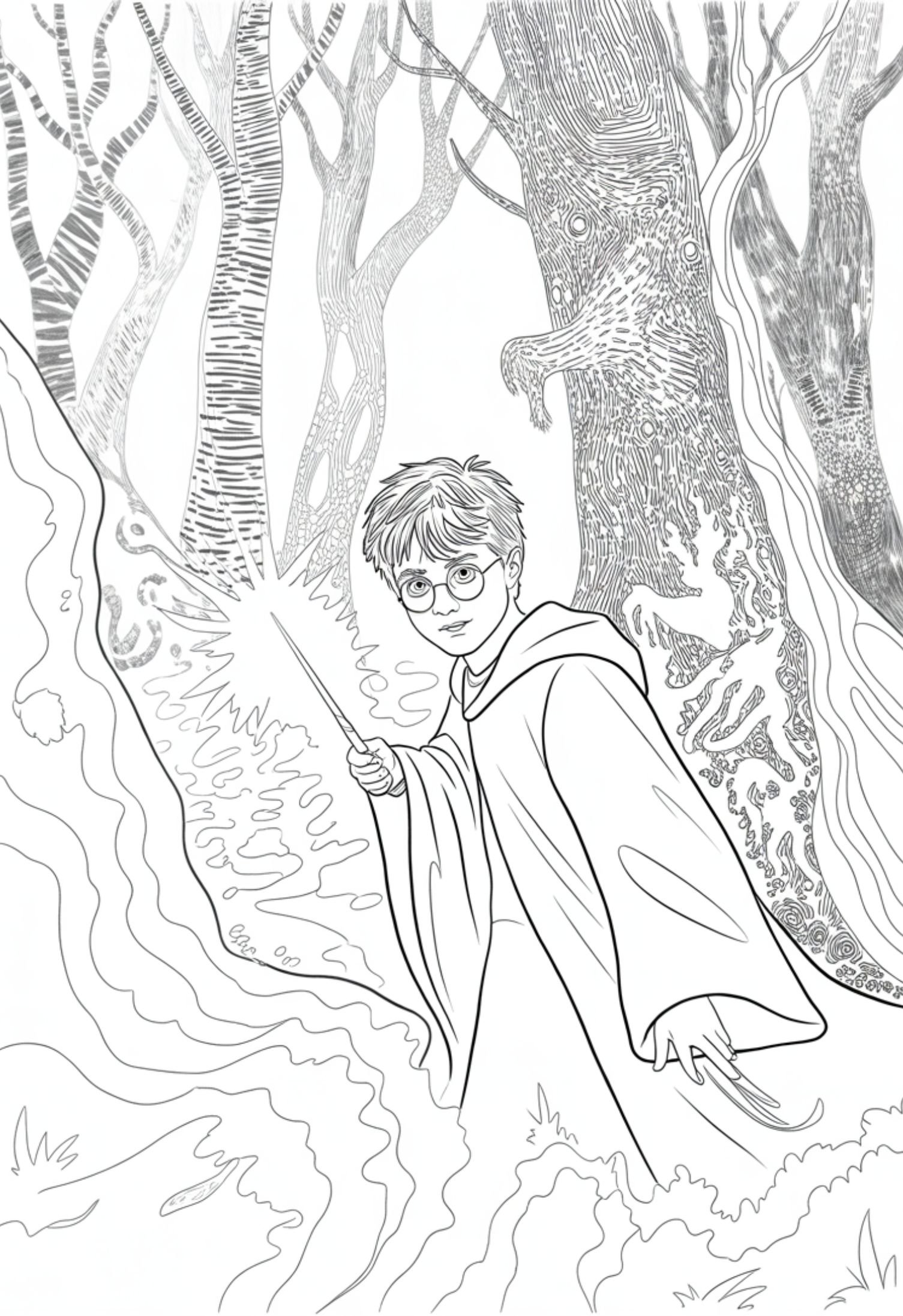 Mystical Character with Wild Hair