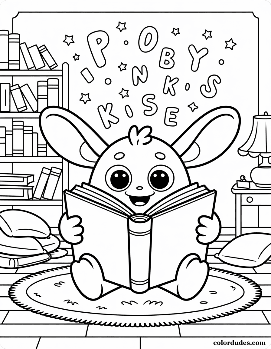 Labubu Reading a Book