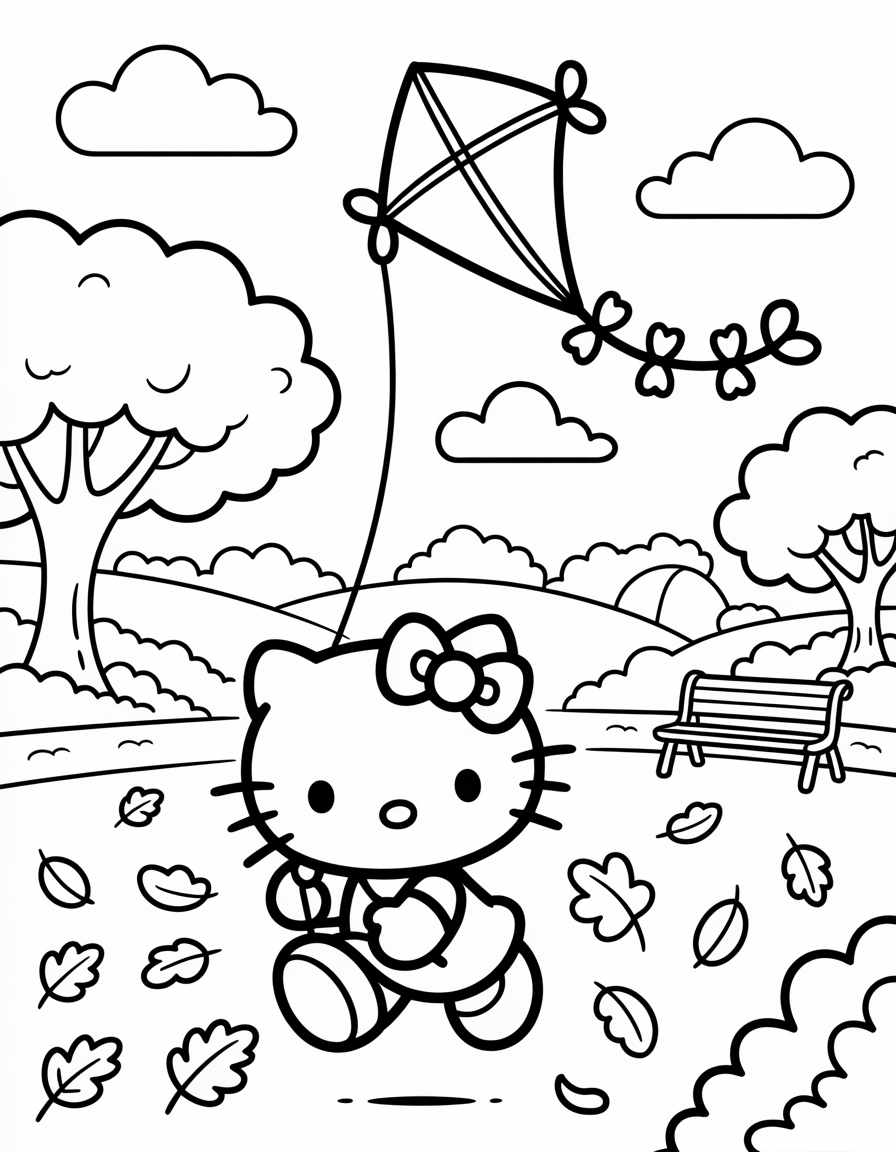 Hello Kitty Kite Flying
