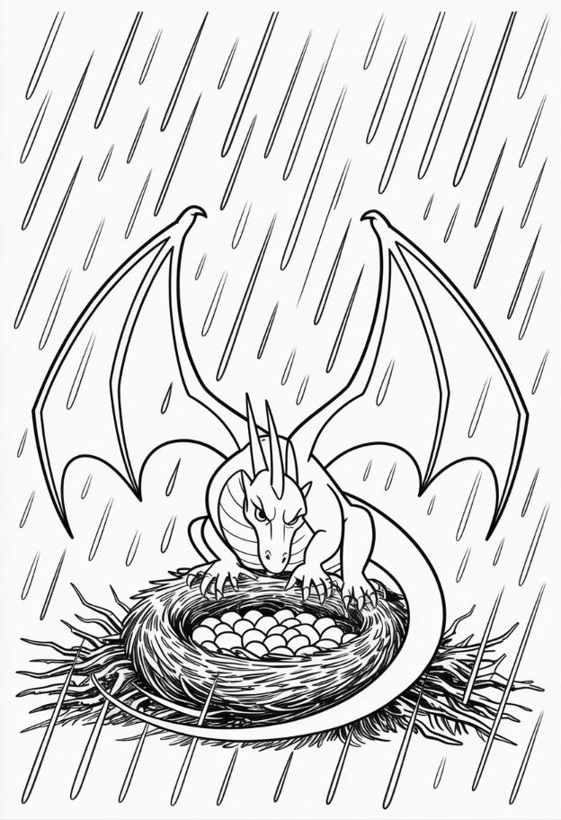 Dragon Protecting Eggs