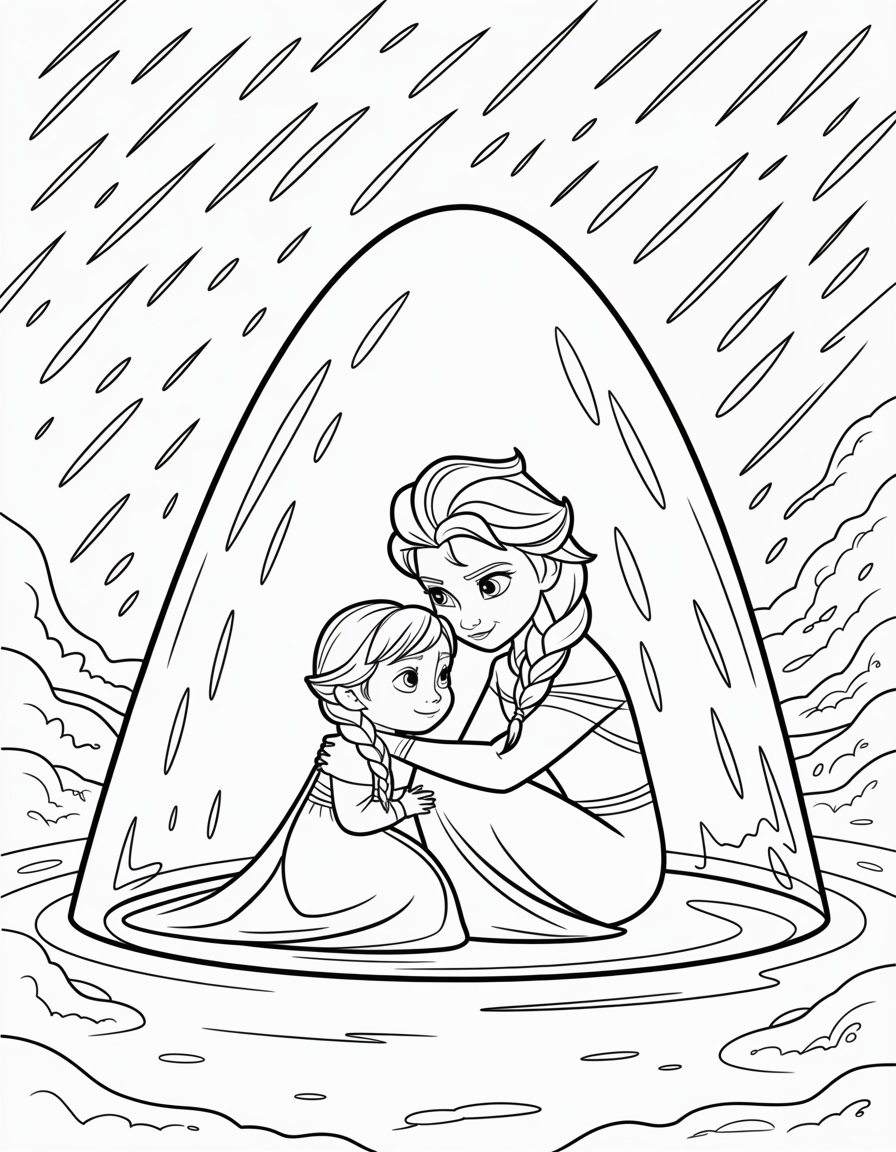 Elsa Protects Young Anna