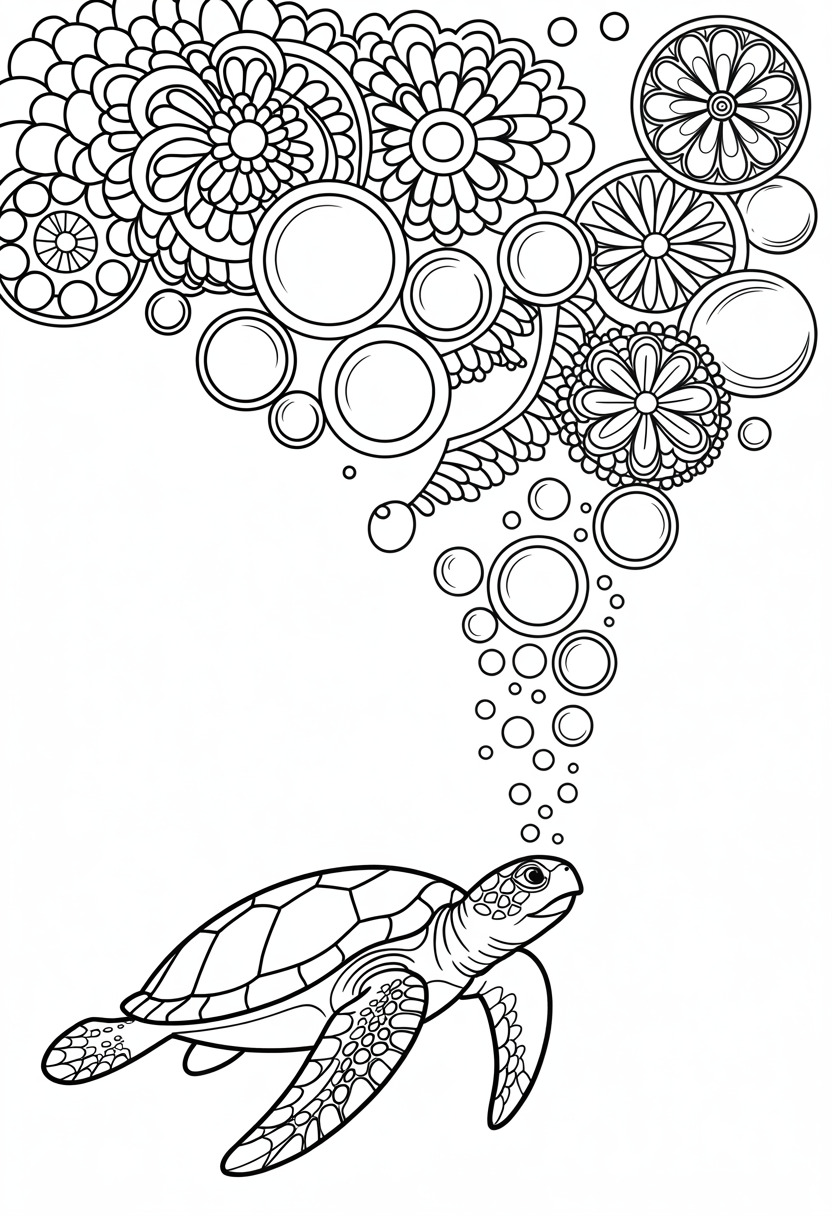 Turtle Bubble Trail Art