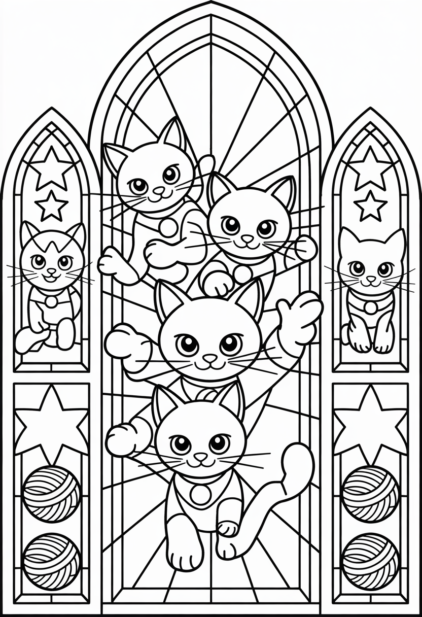 Stained Glass SuperKitties