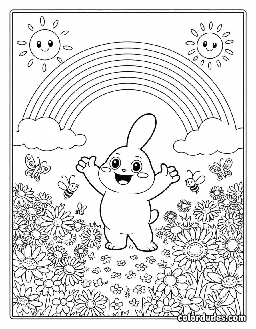 Labubu Rainbow Scene