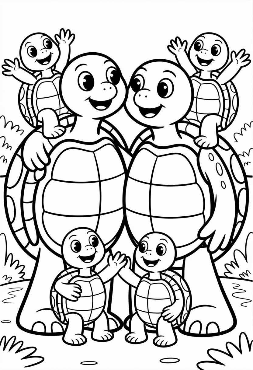 Turtle Family Portrait