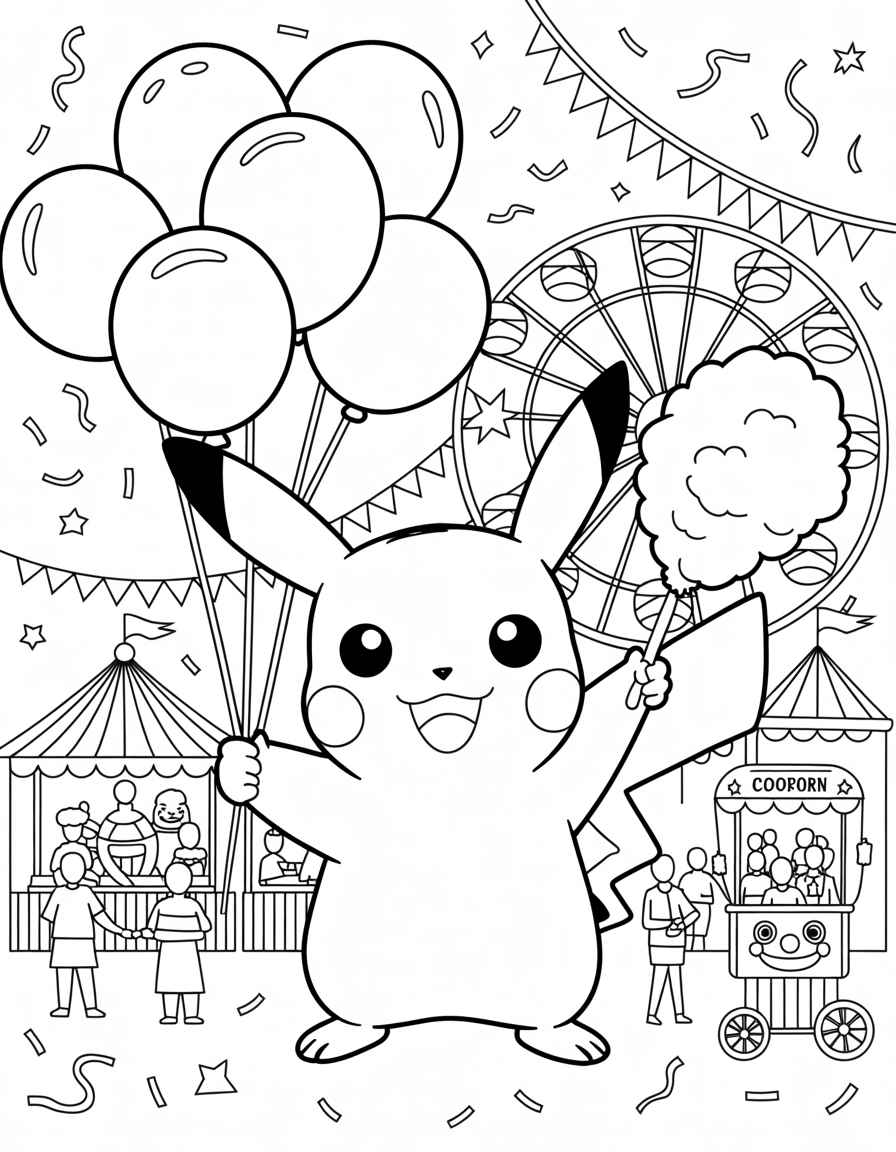 Pikachu at a Carnival