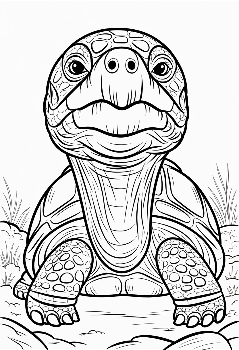 Galapagos Tortoise Portrait