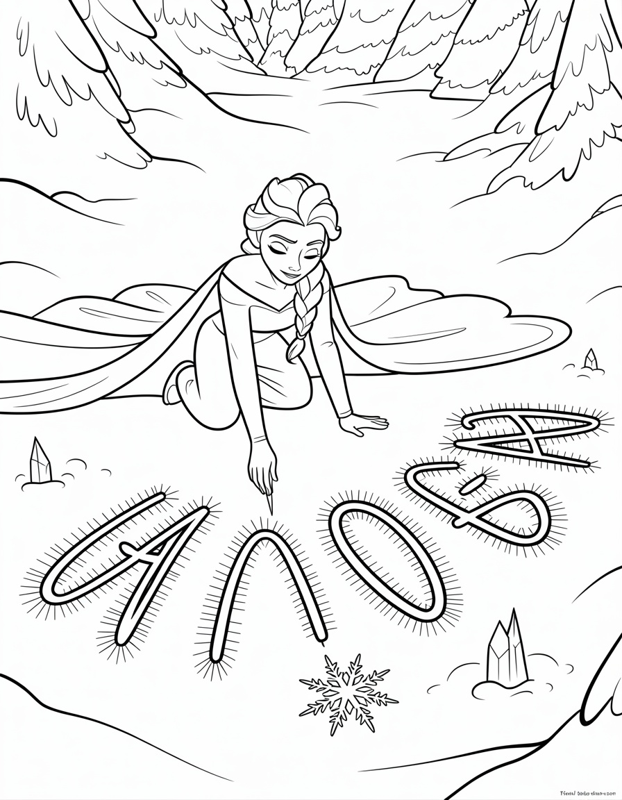 Elsa Writes in Snow