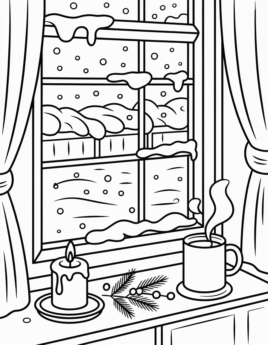 Snowy Window Corner