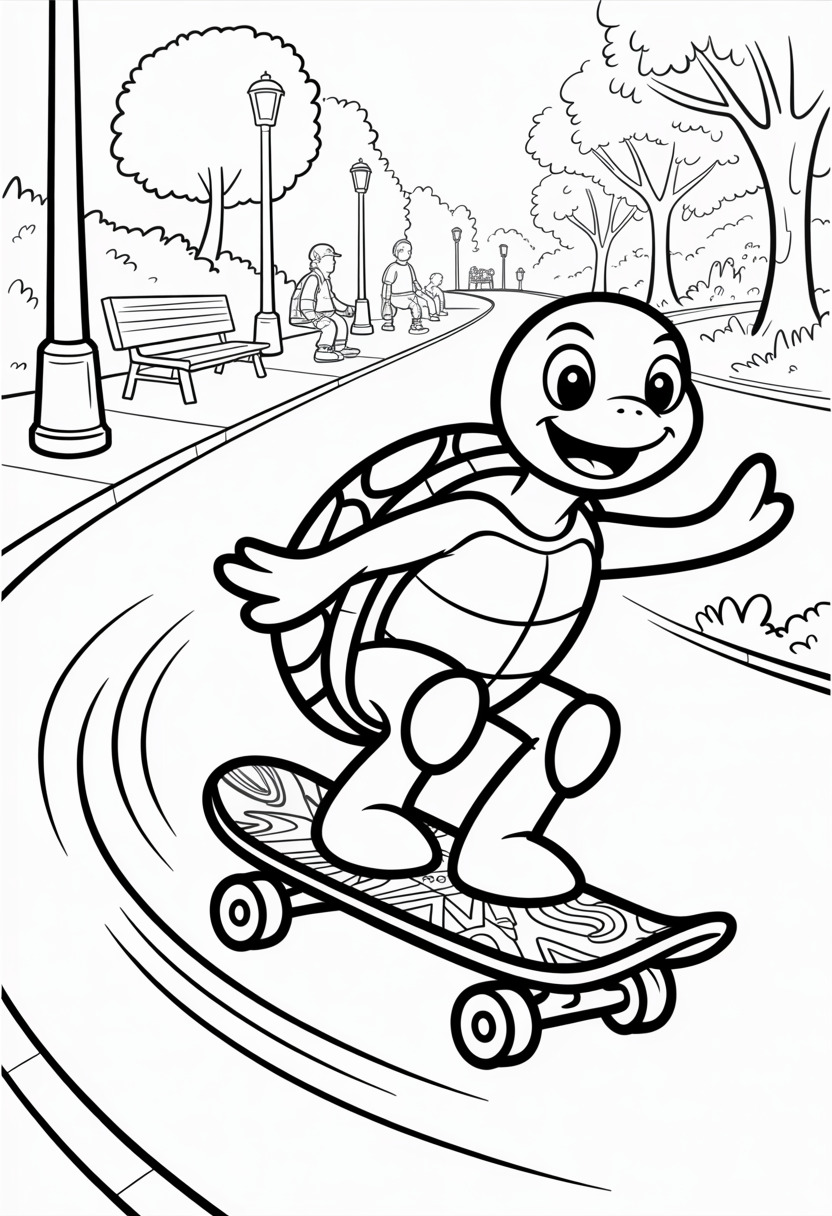 Turtle on a Skateboard