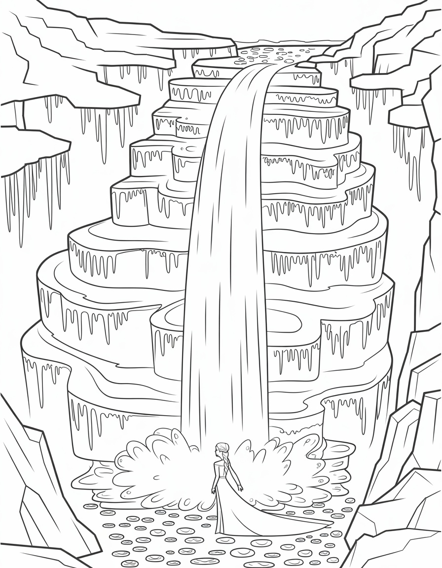 Elsa Frozen Waterfall