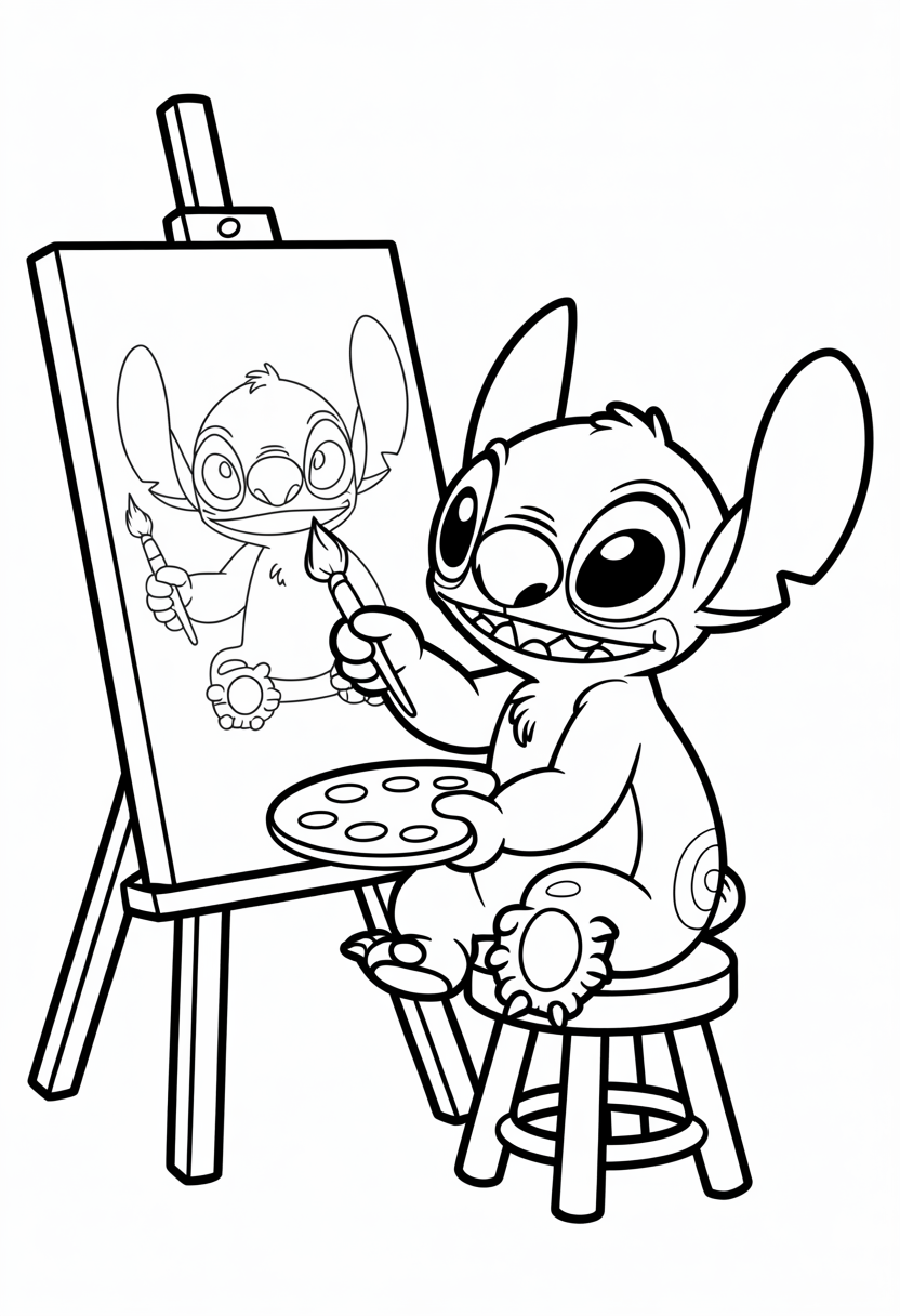 Stitch Painting Self-Portrait