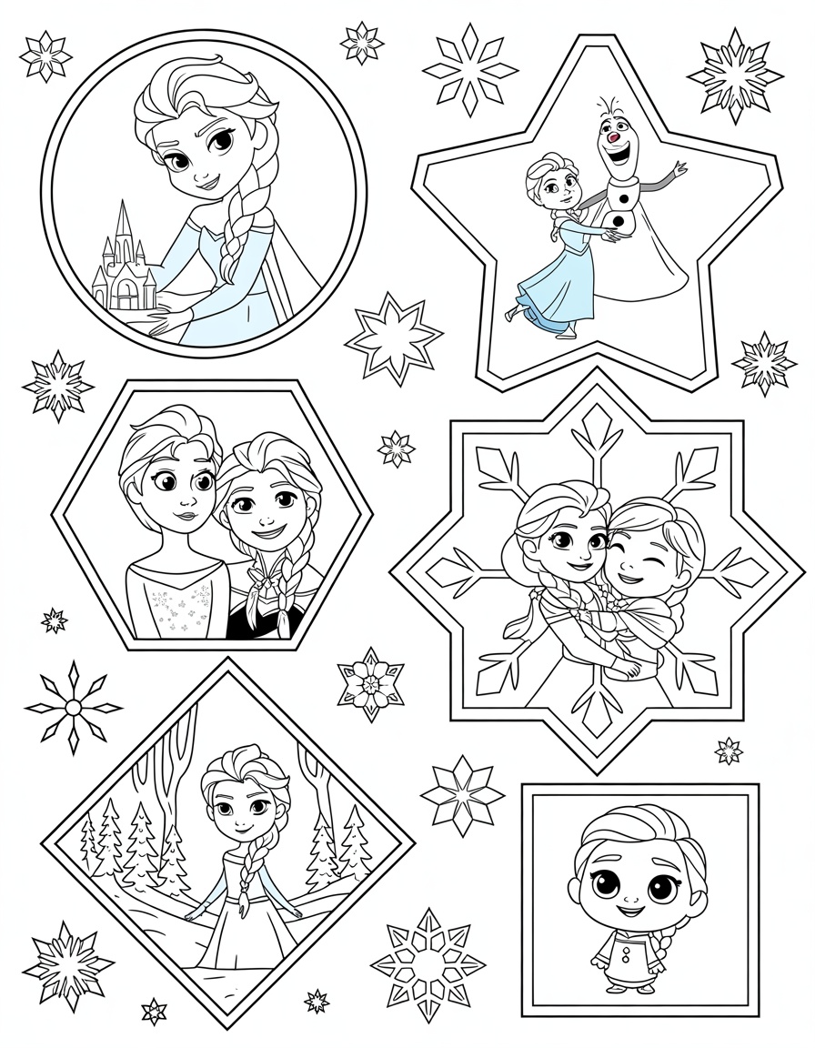 Elsa Frozen Collage Page