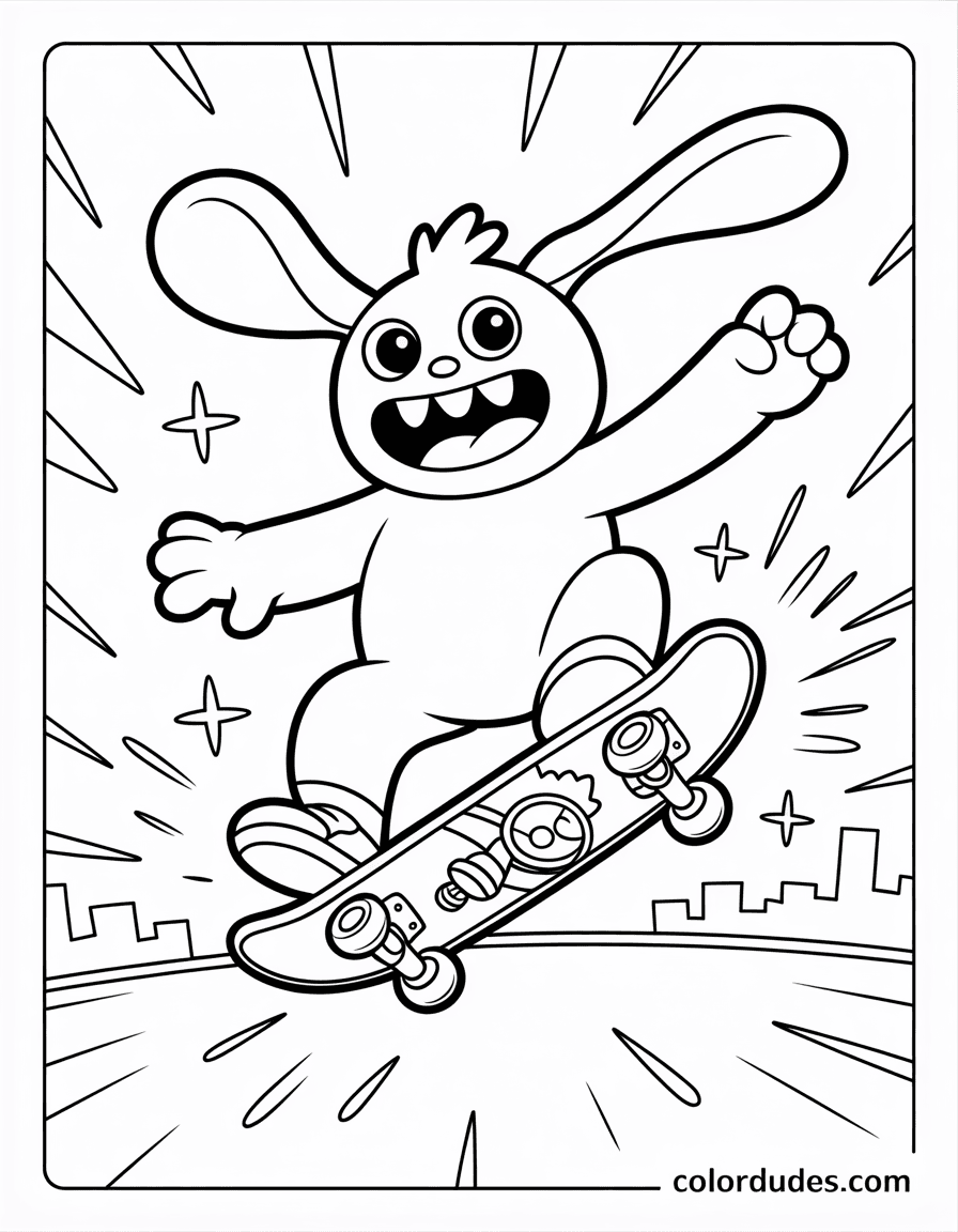 Labubu Skateboarder
