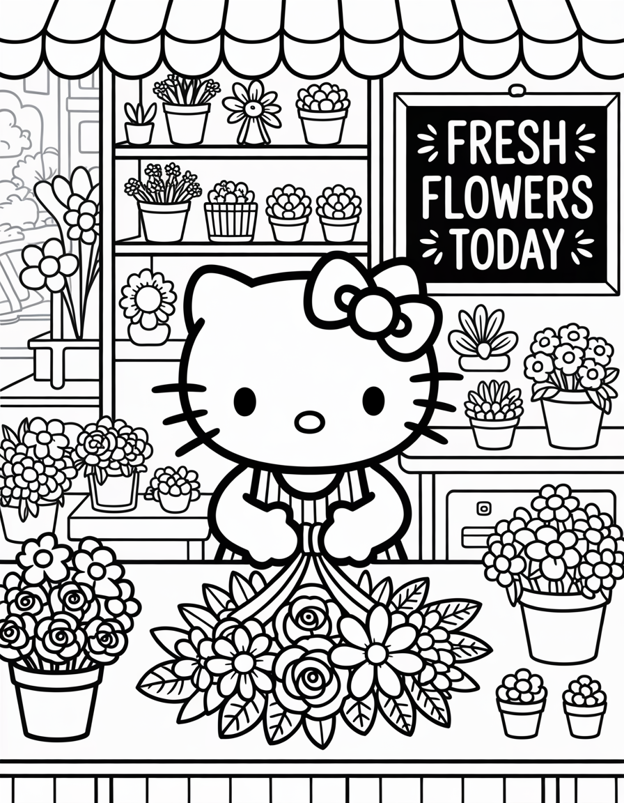 Hello Kitty Flower Shop