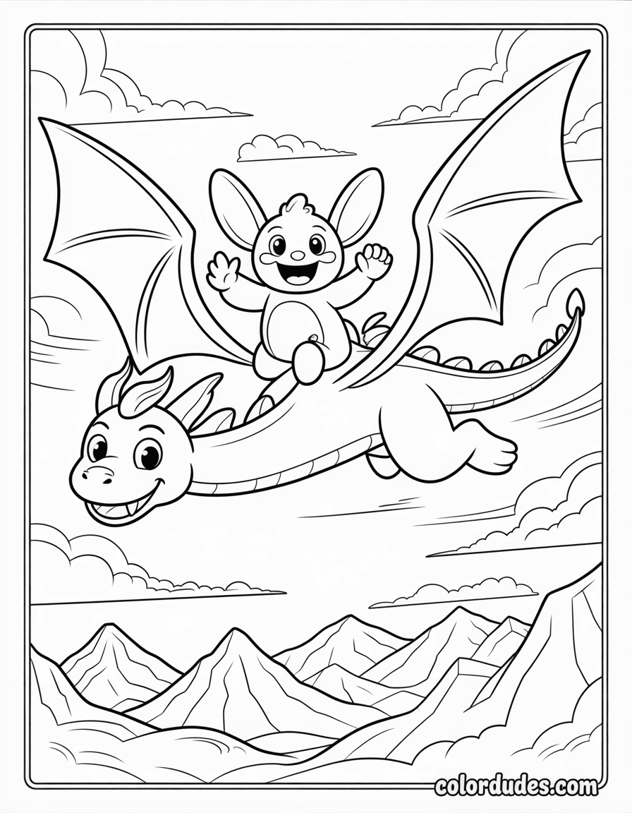 Labubu Riding a Dragon