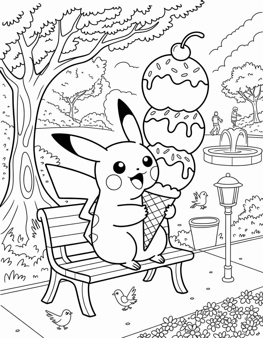 Pikachu with Ice Cream