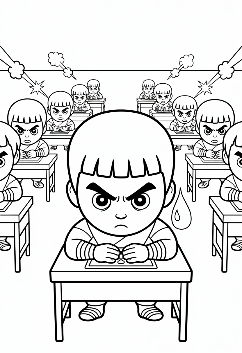 Young Rock Lee in Class