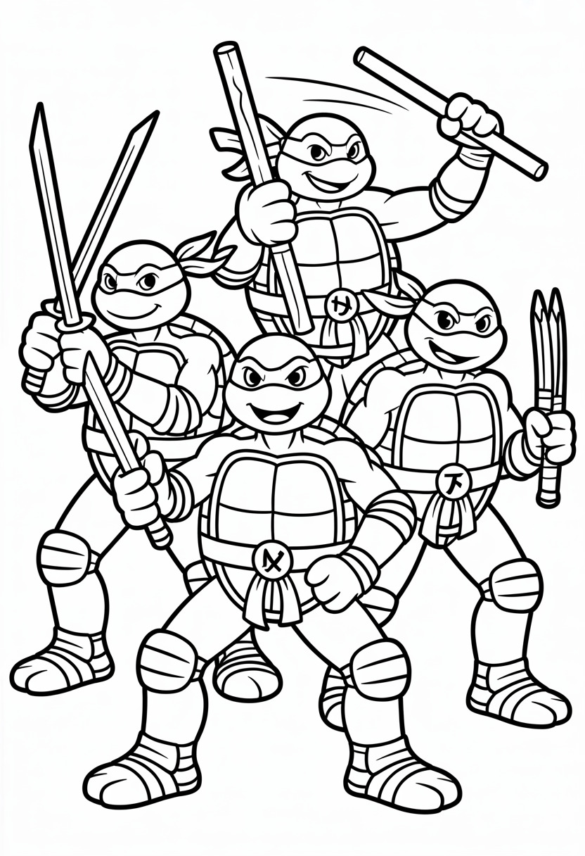 Martial Arts Turtle Quartet
