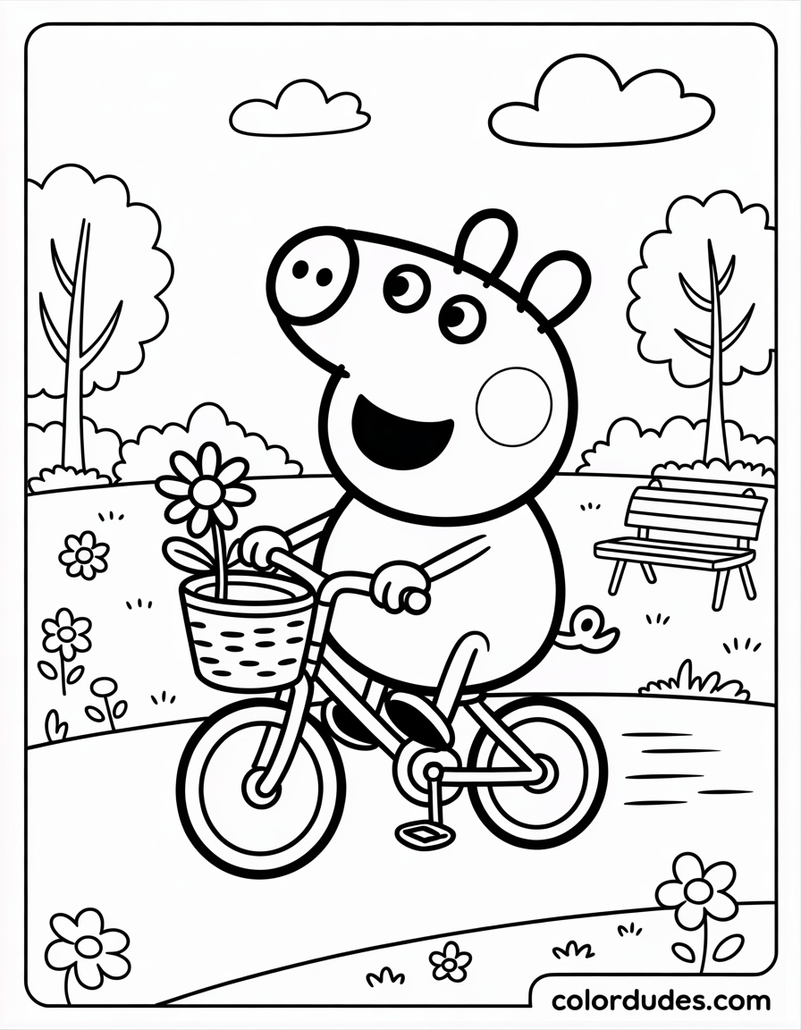 Peppa Riding a Bike