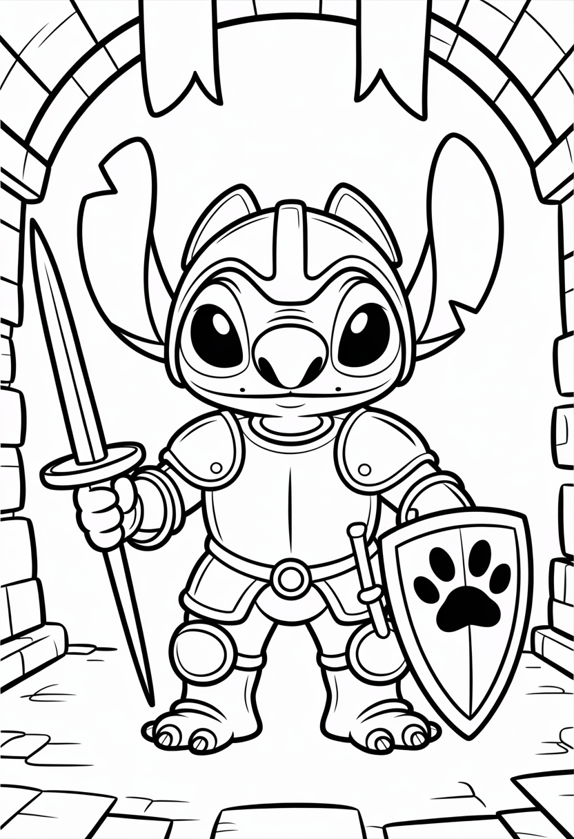 Stitch Medieval Knight