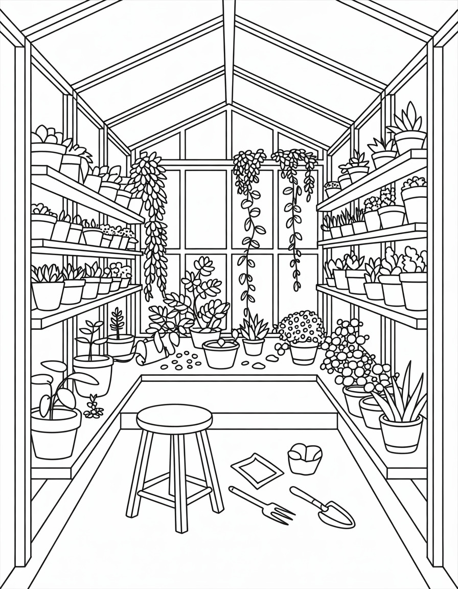 Garden Greenhouse Corner