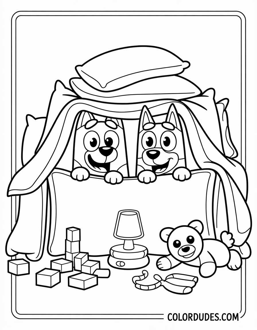 Bluey and Bingo Pillow Fort