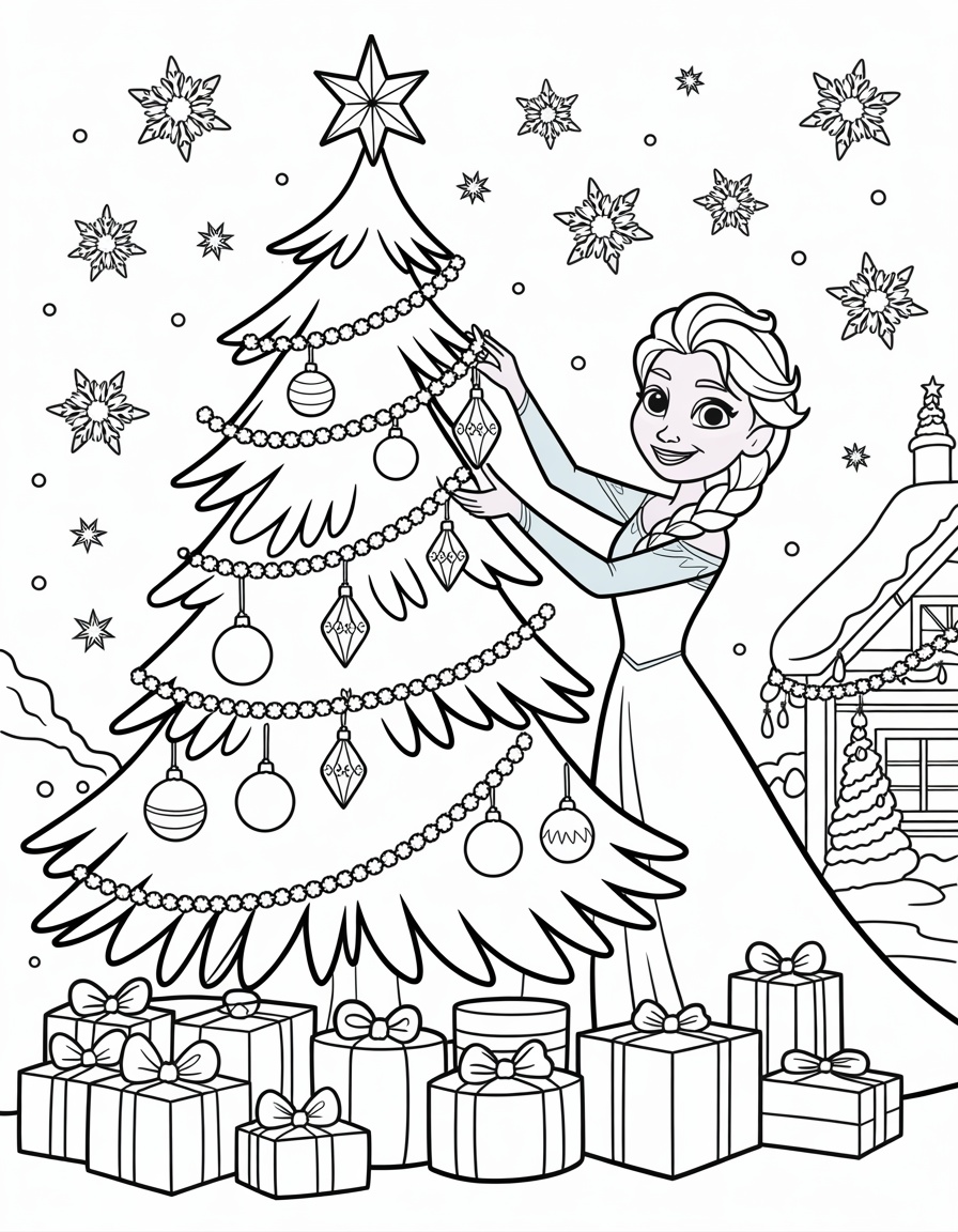 Elsa Christmas Scene
