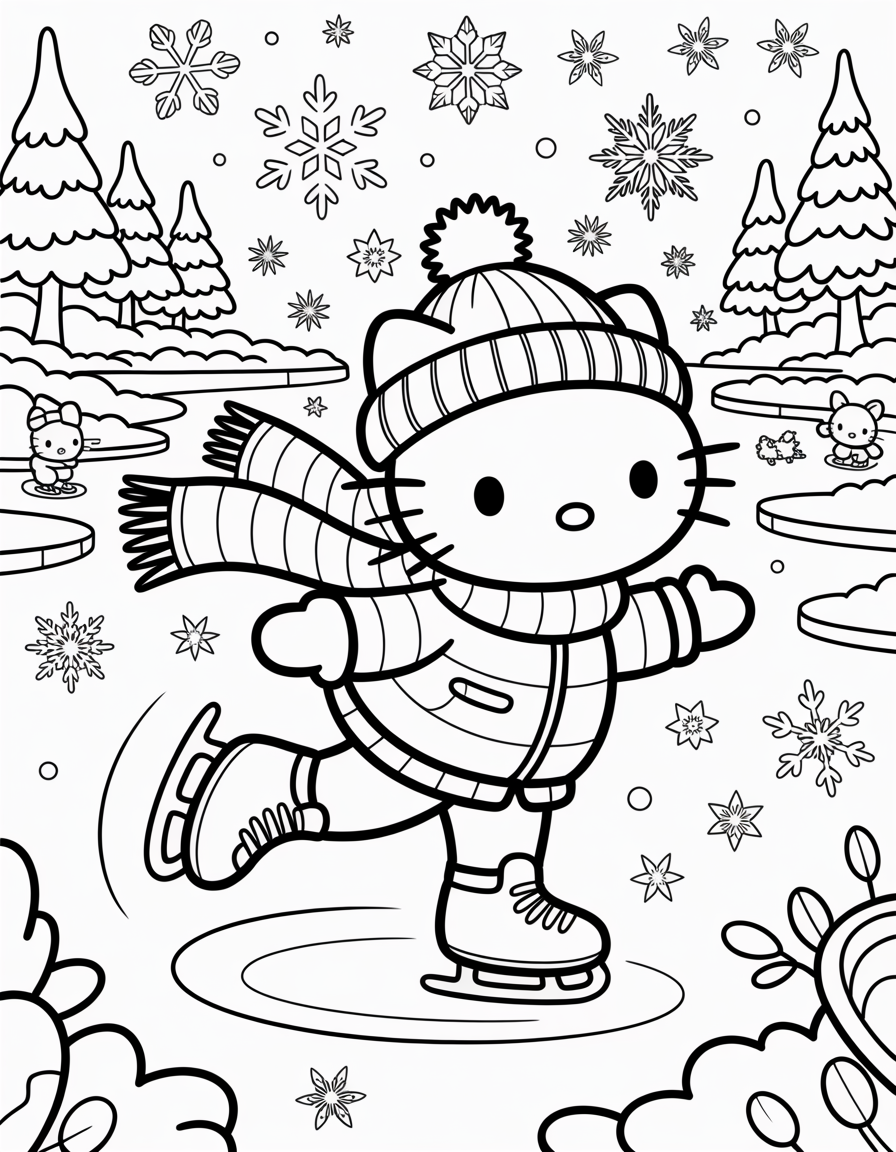 Hello Kitty Ice Skating