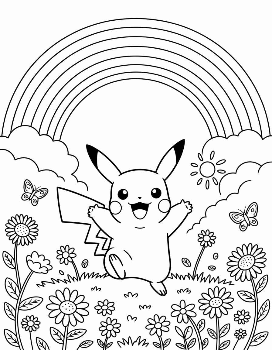 Pikachu Under the Rainbow