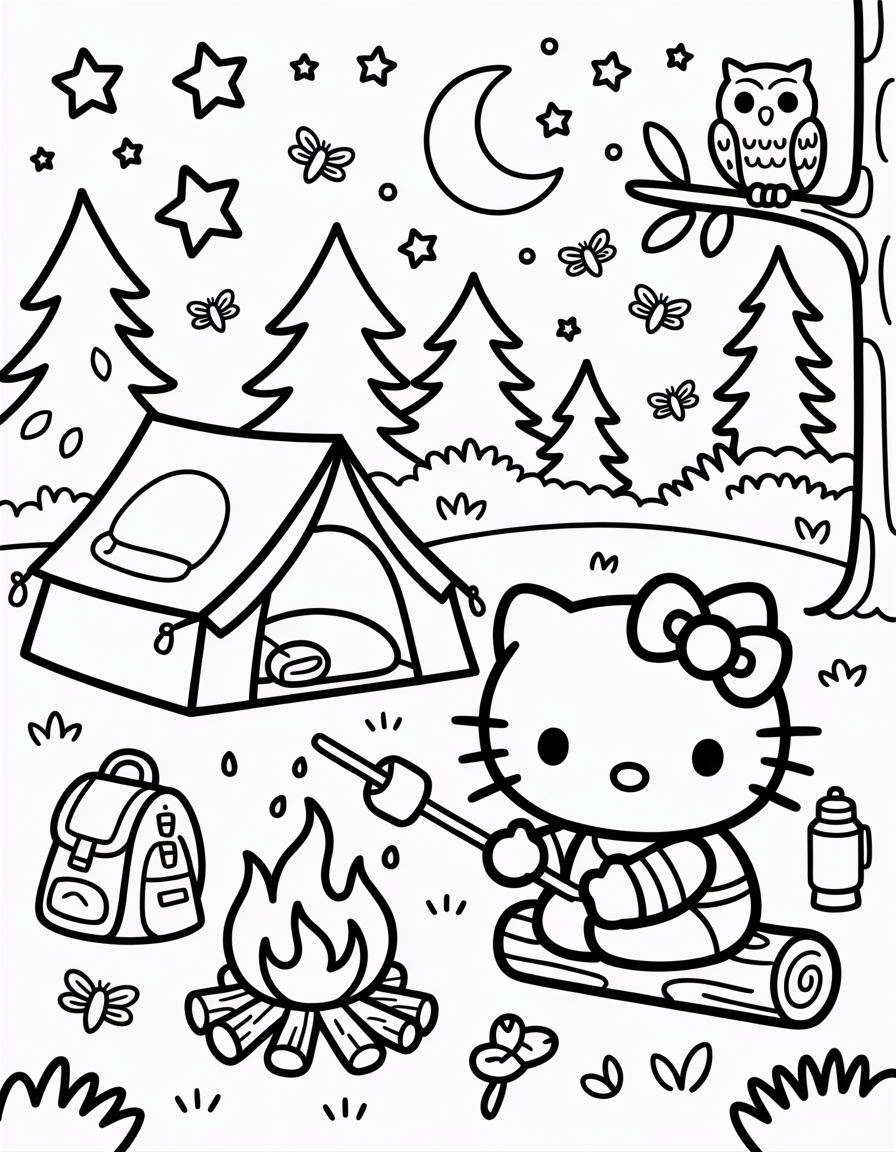 Hello Kitty Camping