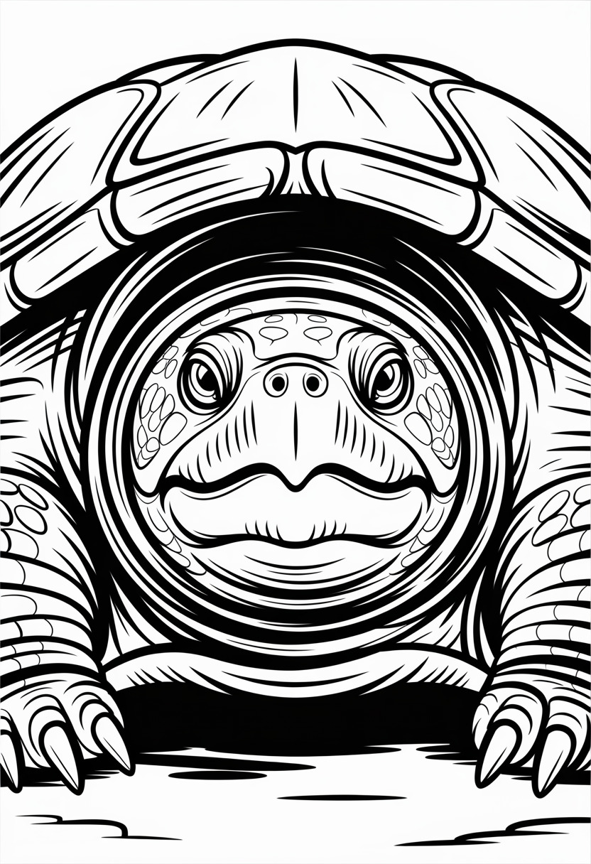 Snapping Turtle Portrait