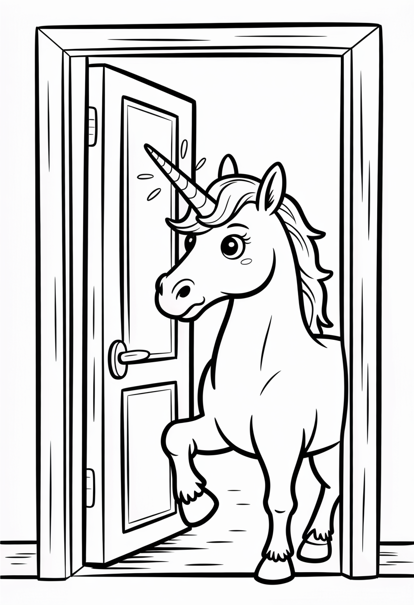 Unicorn Stuck in Doorway