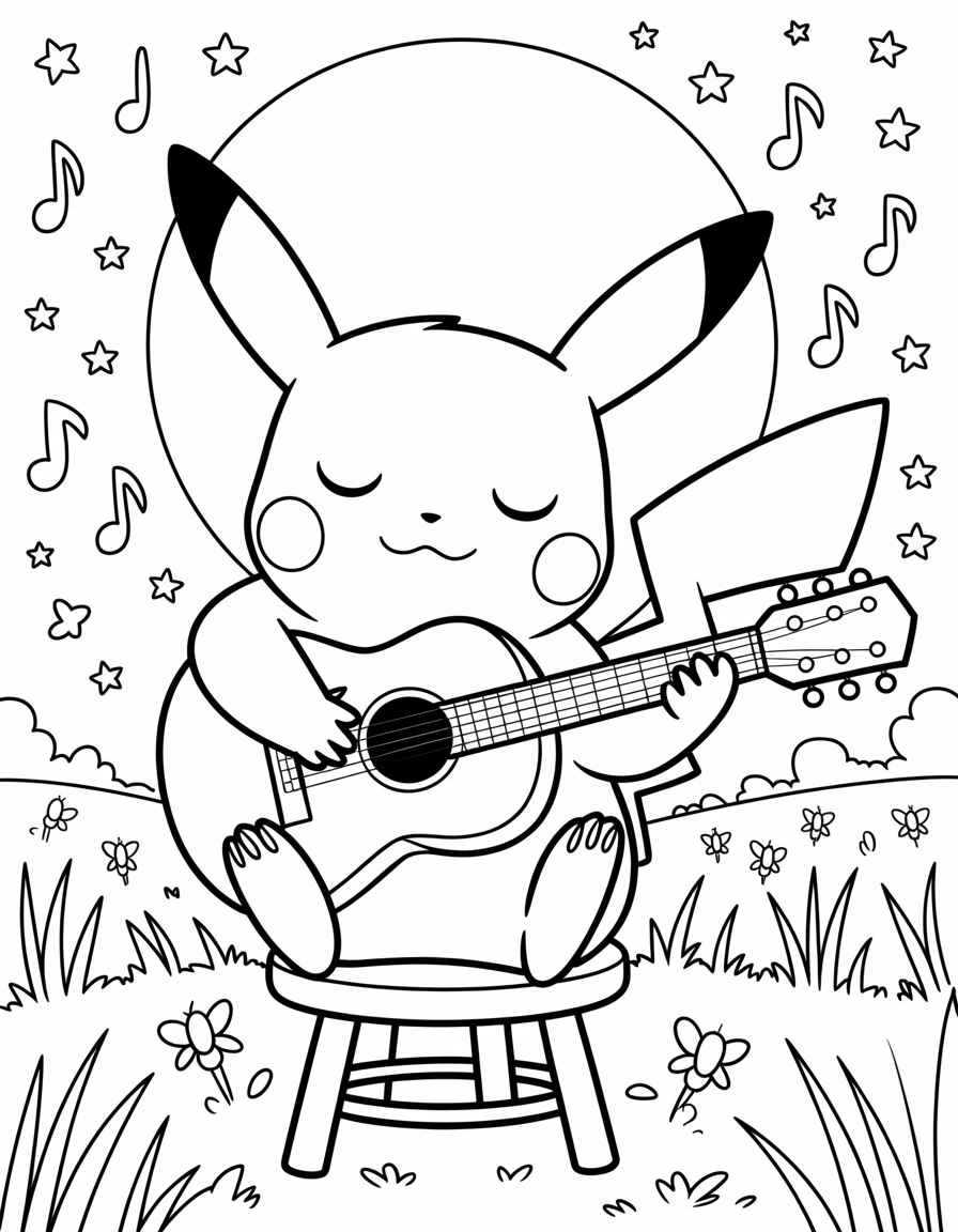 Pikachu Playing Guitar