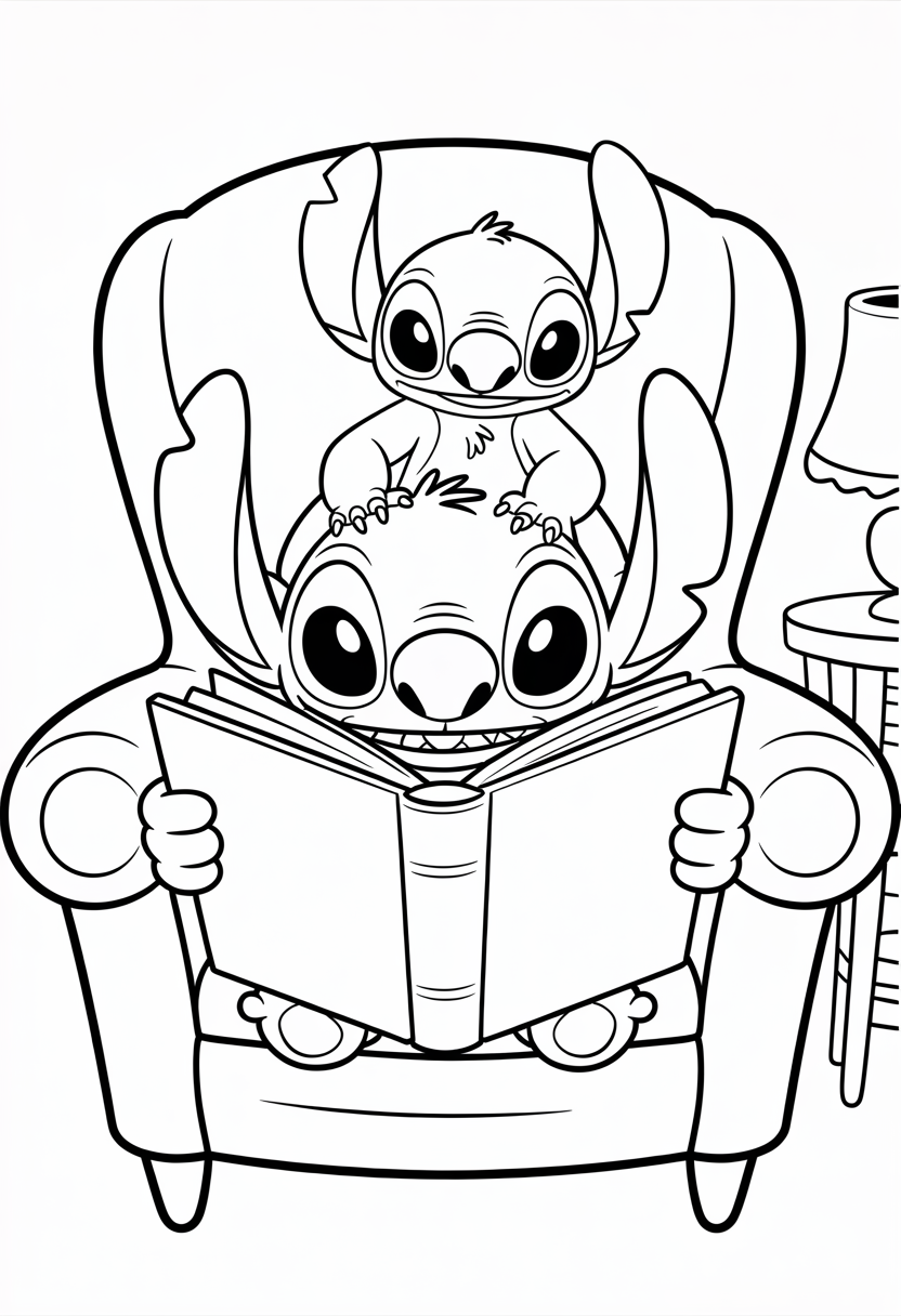 Stitch Reading Bedtime Story