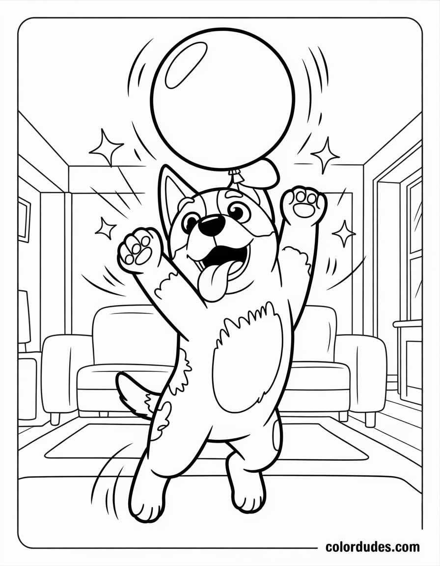 Bluey Playing Keepy Uppy