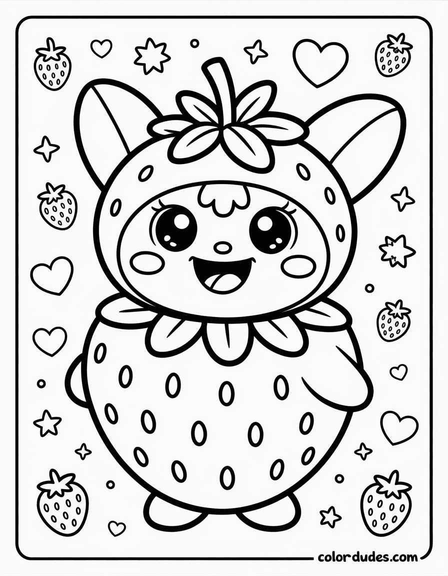 Labubu Strawberry Outfit