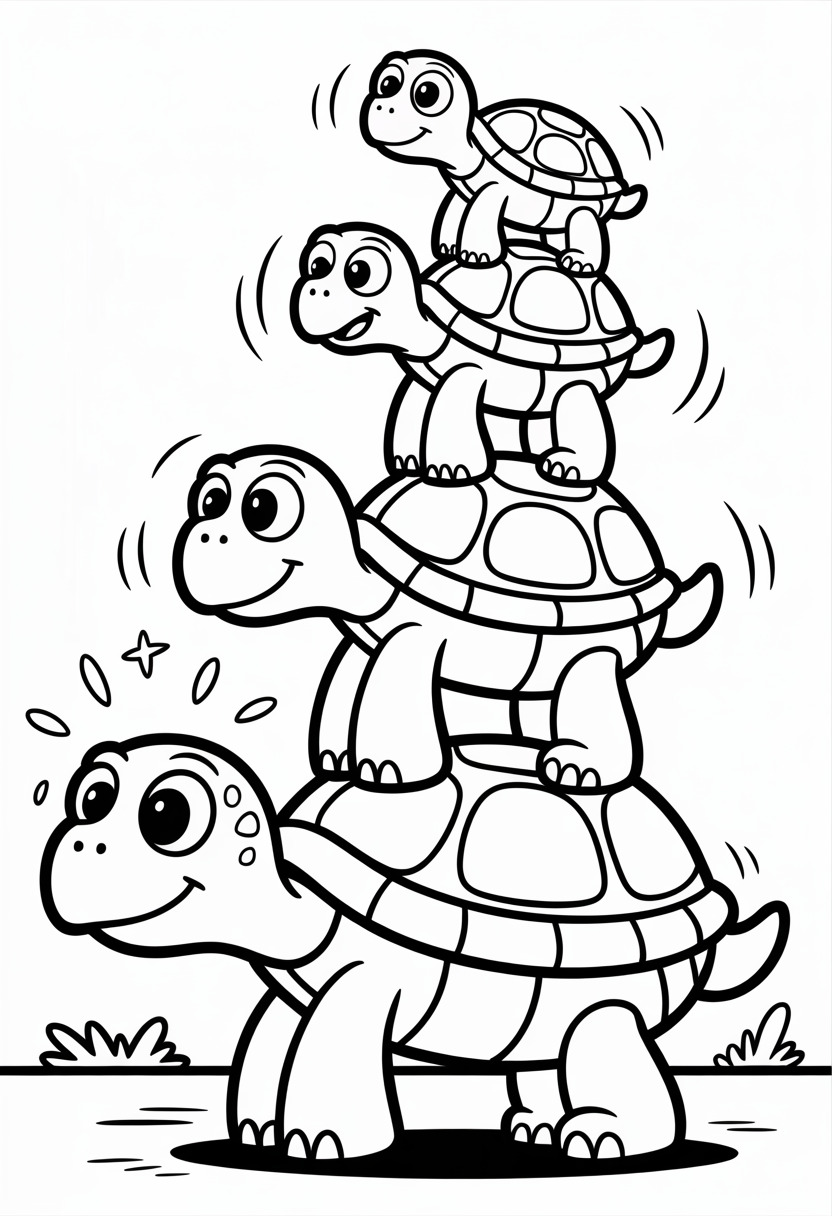 Cartoon Turtle Stack