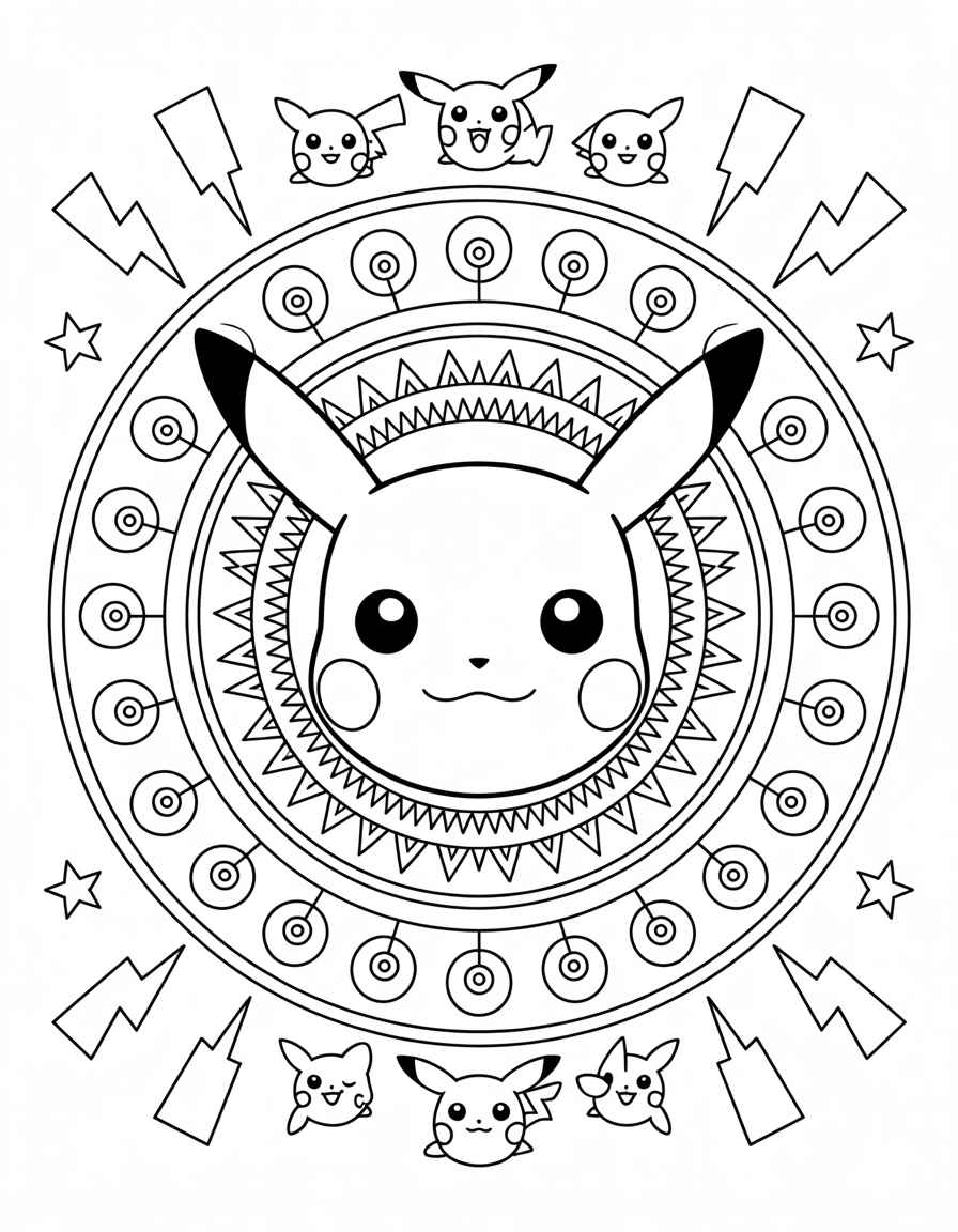 Pikachu Mandala Design