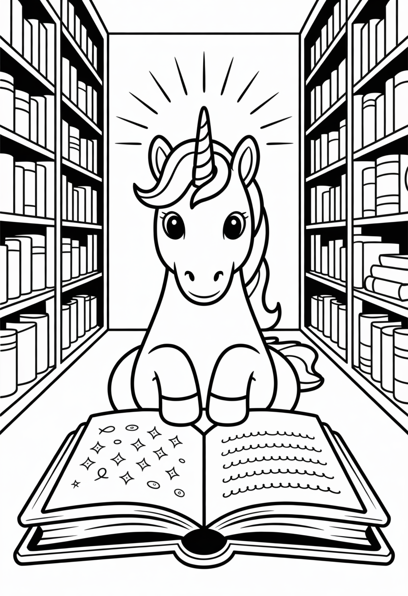 Magical Library Unicorn
