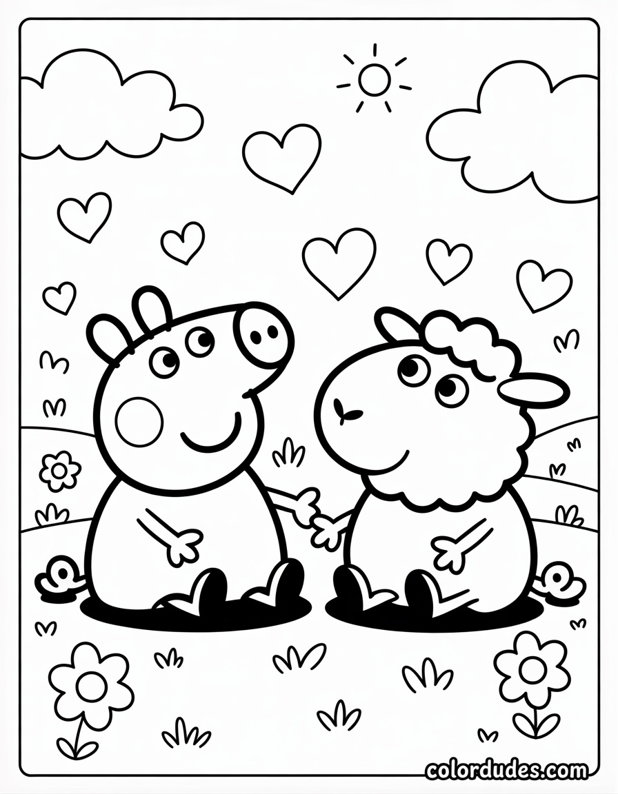 Peppa and Suzy Sheep