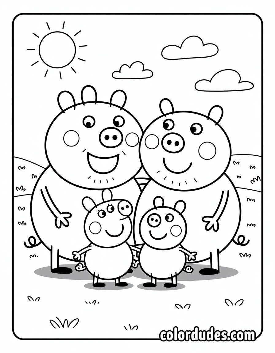 Pig Family Together