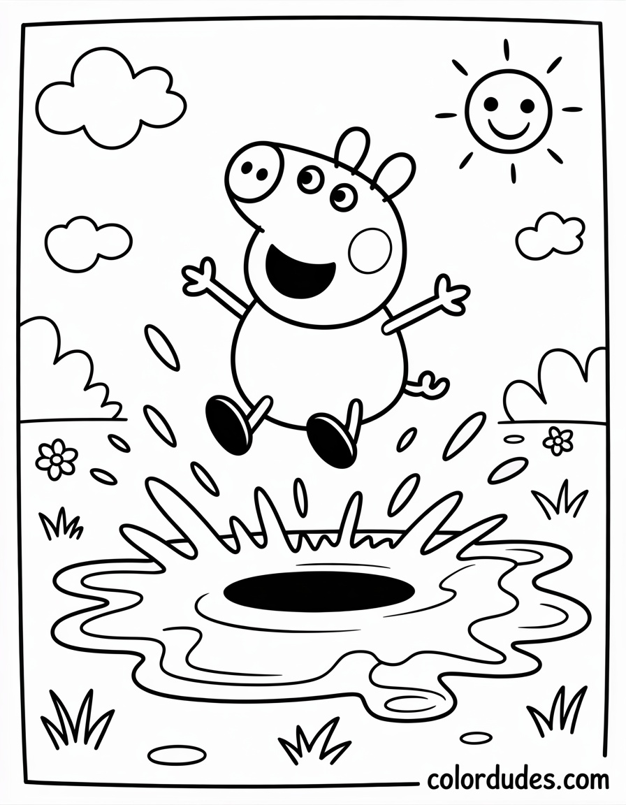 Peppa Jumping in Muddy Puddles