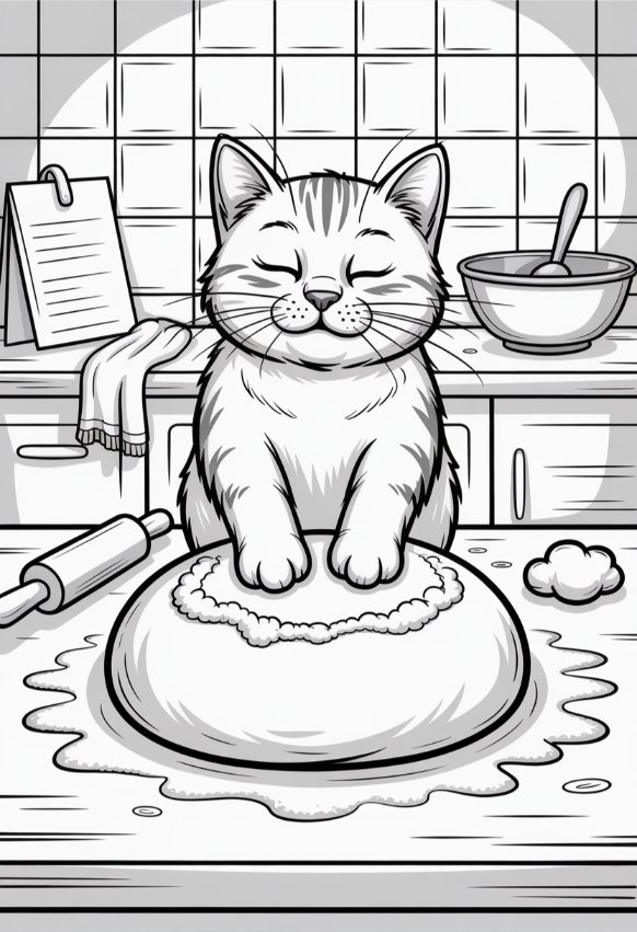 Cat Knead Dough