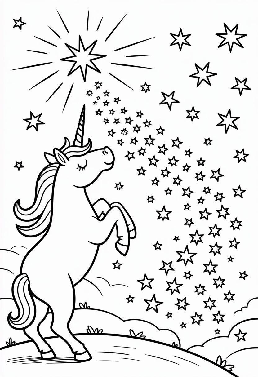Unicorn Creating Stars