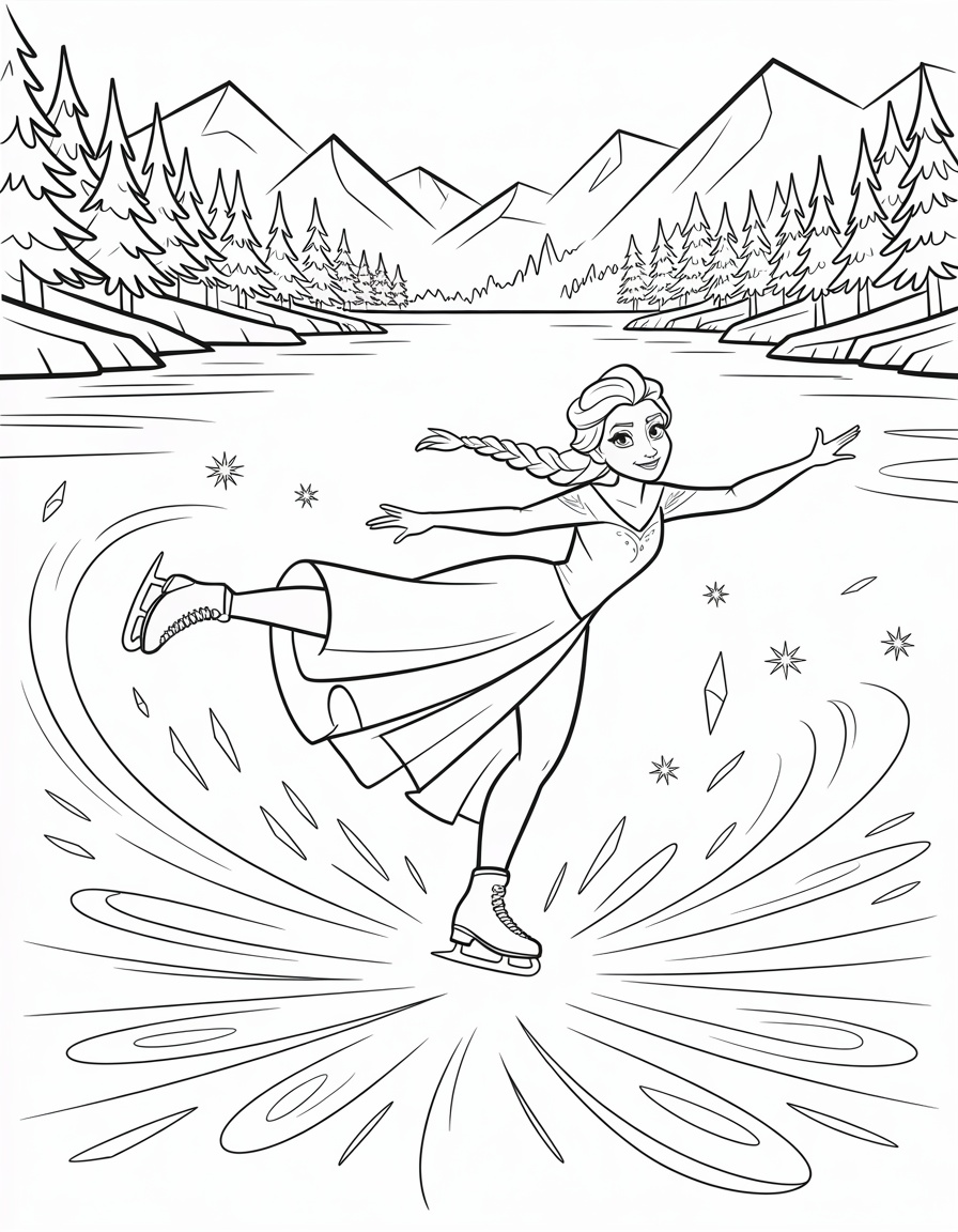 Elsa Ice Skating