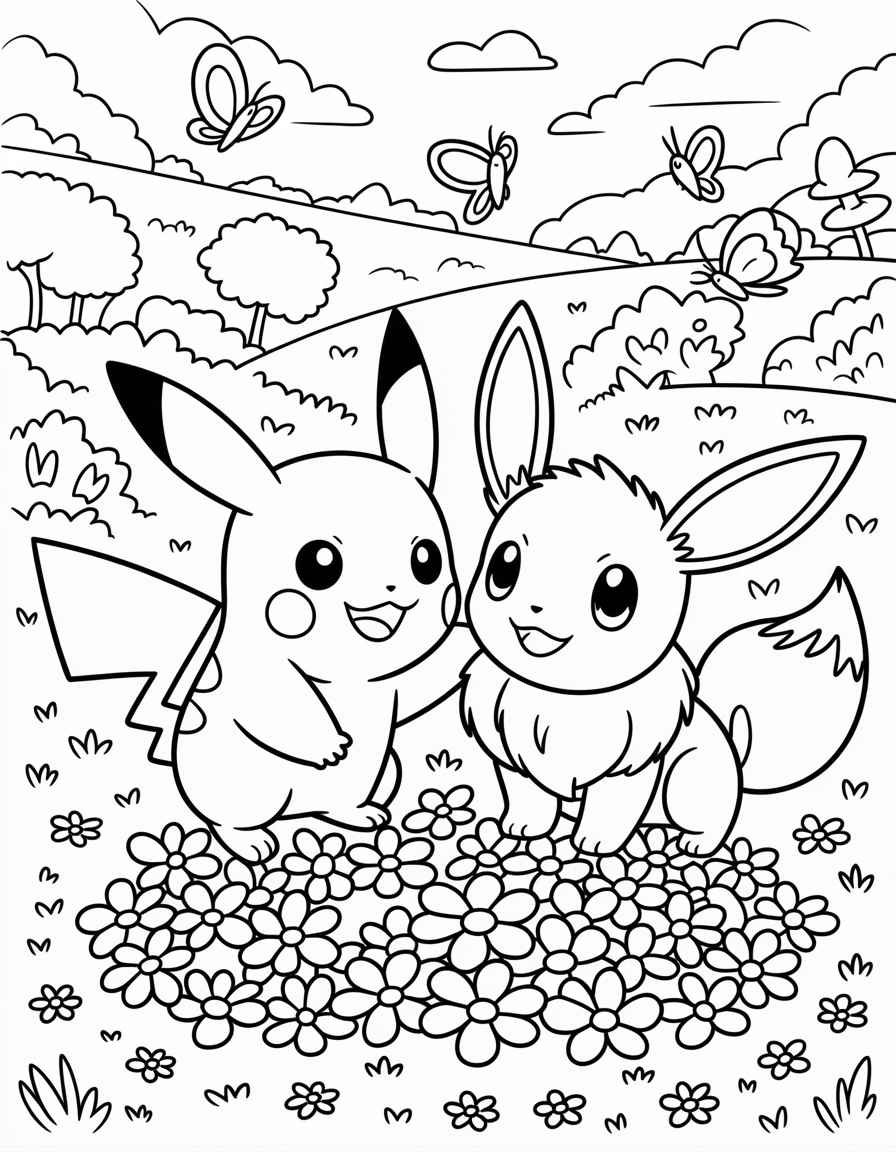 Pikachu with Eevee