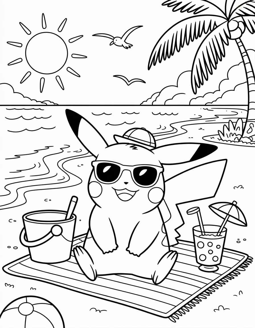 Pikachu at the Beach